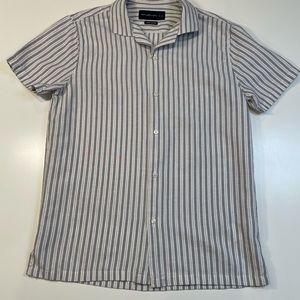 Abercrombie & Fitch Mens Short Sleeve Linen Blend Shirt Size Small